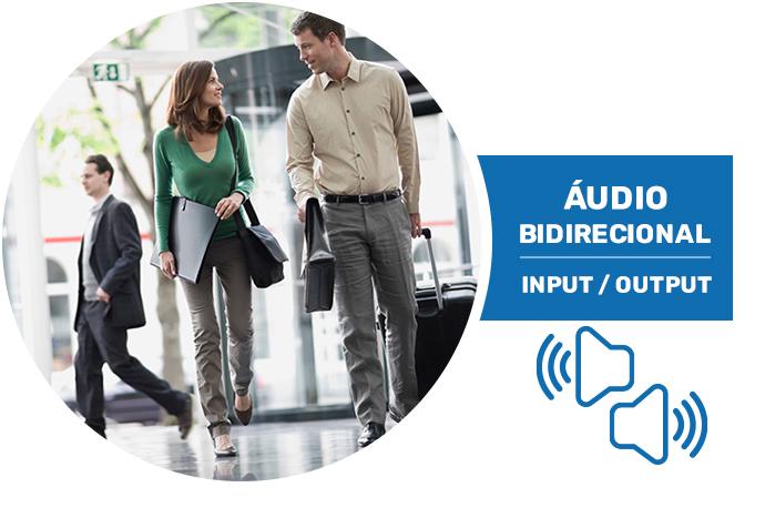 Câmera Vivotek com áudio bidirecional Câmera Vivotek com áudio bidirecional
