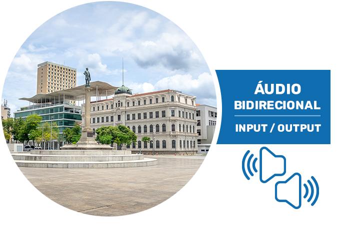 Câmera Vivotek com áudio bidirecional Câmera Vivotek com áudio bidirecional